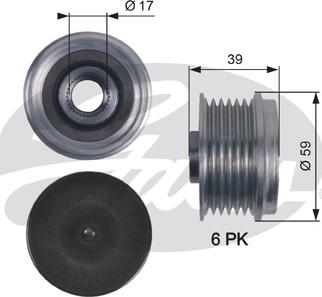 Gates OAP7113 - Piedziņas skriemelis, Ģenerators www.autospares.lv