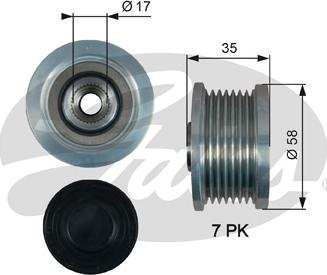 Gates OAP7183 - Piedziņas skriemelis, Ģenerators www.autospares.lv