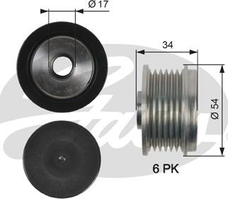 Gates OAP7135 - Piedziņas skriemelis, Ģenerators autospares.lv