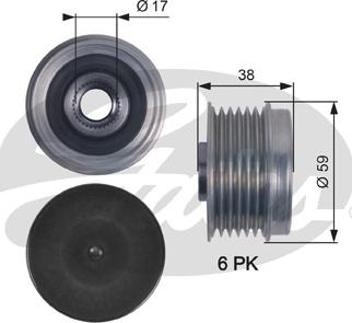 Gates OAP7130 - Piedziņas skriemelis, Ģenerators autospares.lv