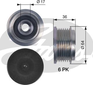 Gates OAP7131 - Piedziņas skriemelis, Ģenerators autospares.lv