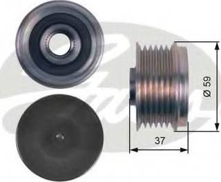 Gates OAP7133 - Pulley, alternator, freewheel clutch www.autospares.lv