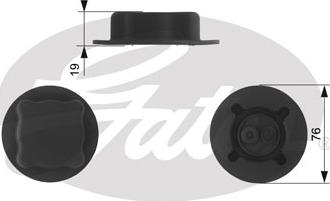 Gates RC215 - Sealing Cap, coolant tank www.autospares.lv