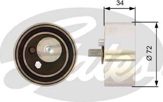 Gates T41095 - Натяжной ролик, зубчатый ремень ГРМ www.autospares.lv