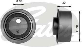 Gates T41041 - Spriegotājrullītis, Gāzu sadales mehānisma piedziņas siksna www.autospares.lv