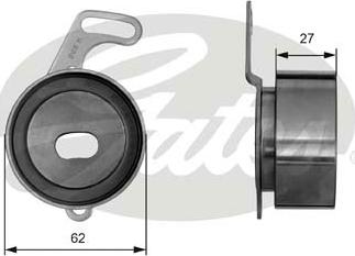 Gates T41014 - Spriegotājrullītis, Gāzu sadales mehānisma piedziņas siksna autospares.lv