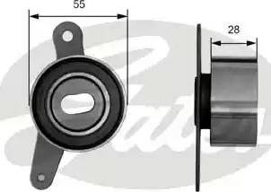 Gates T41012 - Натяжной ролик, зубчатый ремень ГРМ www.autospares.lv