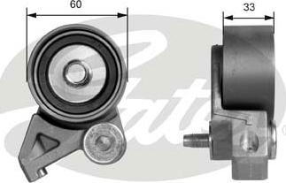 Gates T41034 - Spriegotājrullītis, Gāzu sadales mehānisma piedziņas siksna www.autospares.lv