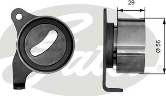 Gates T41071 - Spriegotājrullītis, Gāzu sadales mehānisma piedziņas siksna autospares.lv