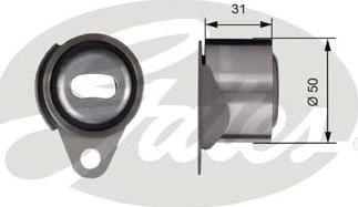 Gates T41157 - Spriegotājrullītis, Gāzu sadales mehānisma piedziņas siksna autospares.lv