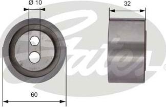 Gates T41166 - Натяжной ролик, зубчатый ремень ГРМ www.autospares.lv