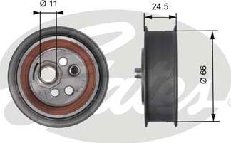 Gates T41103 - Spriegotājrullītis, Gāzu sadales mehānisma piedziņas siksna autospares.lv