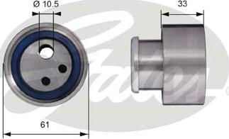 Gates T41119 - Spriegotājrullītis, Gāzu sadales mehānisma piedziņas siksna www.autospares.lv