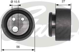 Gates T41116 - Tensioner Pulley, timing belt www.autospares.lv