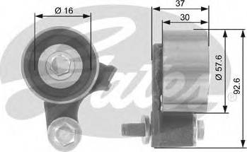 Gates T41182 - Spriegotājrullītis, Gāzu sadales mehānisma piedziņas siksna www.autospares.lv