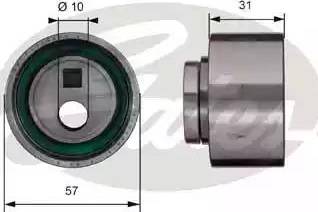 Gates T41134 - Spriegotājrullītis, Gāzu sadales mehānisma piedziņas siksna autospares.lv