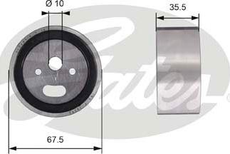 Gates T41128 - Натяжной ролик, зубчатый ремень ГРМ www.autospares.lv