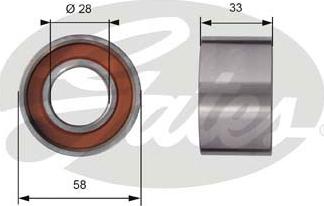 Gates T41290 - Spriegotājrullītis, Gāzu sadales mehānisma piedziņas siksna www.autospares.lv