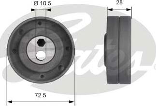 Gates T41259 - Spriegotājrullītis, Gāzu sadales mehānisma piedziņas siksna www.autospares.lv