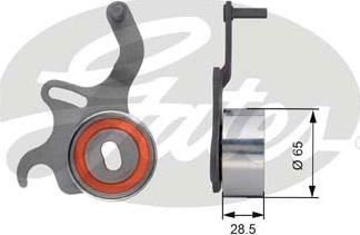 Gates T41261 - Spriegotājrullītis, Gāzu sadales mehānisma piedziņas siksna www.autospares.lv