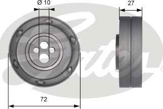 Gates T41216 - Tensioner Pulley, timing belt www.autospares.lv