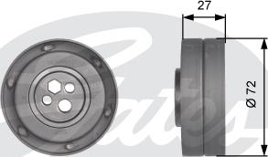 Gates T41217 - Tensioner Pulley, timing belt www.autospares.lv