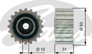 Gates T41236 - Направляющий ролик, зубчатый ремень ГРМ www.autospares.lv