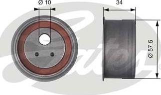 Gates T41271 - Spriegotājrullītis, Gāzu sadales mehānisma piedziņas siksna www.autospares.lv