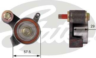 Gates T41272 - Tensioner Pulley, timing belt www.autospares.lv