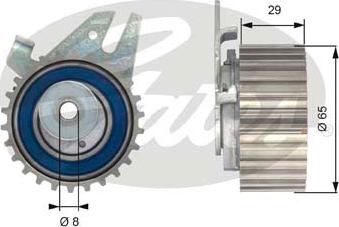 Gates T43043 - Натяжной ролик, зубчатый ремень ГРМ www.autospares.lv