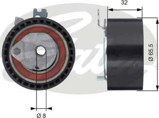 Gates T43064 - Spriegotājrullītis, Gāzu sadales mehānisma piedziņas siksna autospares.lv