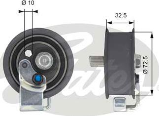 Gates T43065 - Натяжной ролик, зубчатый ремень ГРМ www.autospares.lv