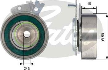 Gates T43038 - Tensioner Pulley, timing belt www.autospares.lv