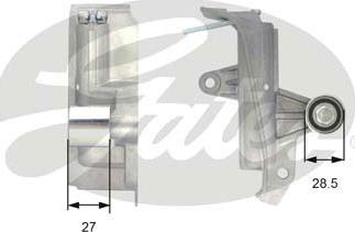 Gates T43028 - Mierinātājs, Zobsiksna www.autospares.lv