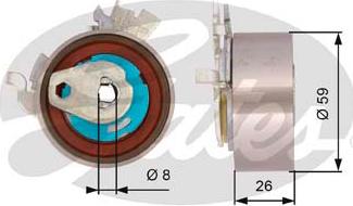 Gates T43154 - Tensioner Pulley, timing belt www.autospares.lv