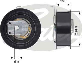 Gates T43110 - Spriegotājrullītis, Gāzu sadales mehānisma piedziņas siksna autospares.lv