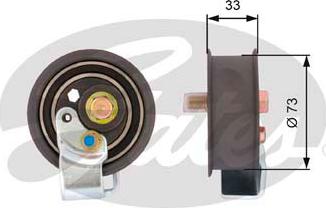 Gates T43123 - Spriegotājrullītis, Gāzu sadales mehānisma piedziņas siksna autospares.lv