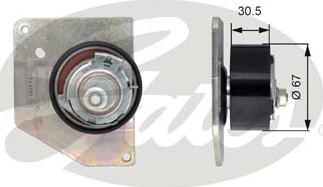 Gates T43207 - Tensioner Pulley, timing belt www.autospares.lv