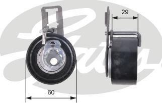 Gates T43230 - Spriegotājrullītis, Gāzu sadales mehānisma piedziņas siksna autospares.lv