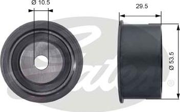 Gates T42165 - Deflection / Guide Pulley, timing belt www.autospares.lv