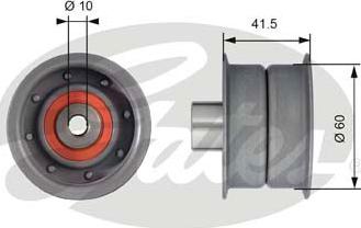 Gates T42106 - Направляющий ролик, зубчатый ремень ГРМ www.autospares.lv