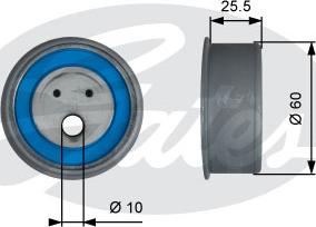 Gates T42230 - Spriegotājrullītis, Gāzu sadales mehānisma piedziņas siksna www.autospares.lv