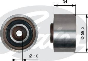 Gates T42222 - Deflection / Guide Pulley, timing belt www.autospares.lv