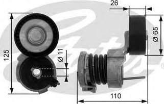 Gates T39021 - Siksnas spriegotājs, Ķīļsiksna www.autospares.lv