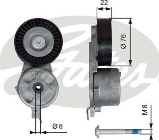 Gates T39141 - Belt Tensioner, v-ribbed belt www.autospares.lv