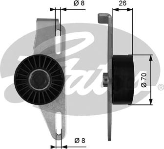 Gates T39393 - Натяжитель, поликлиновый ремень www.autospares.lv