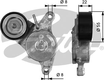 Gates T39392 - Belt Tensioner, v-ribbed belt www.autospares.lv