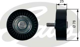 Gates T36412 - Pulley, v-ribbed belt www.autospares.lv