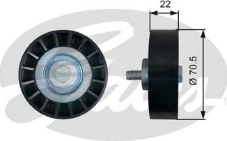 Gates T36607 - Pulley, v-ribbed belt www.autospares.lv