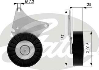 Gates T36030 - Ролик, поликлиновый ремень www.autospares.lv